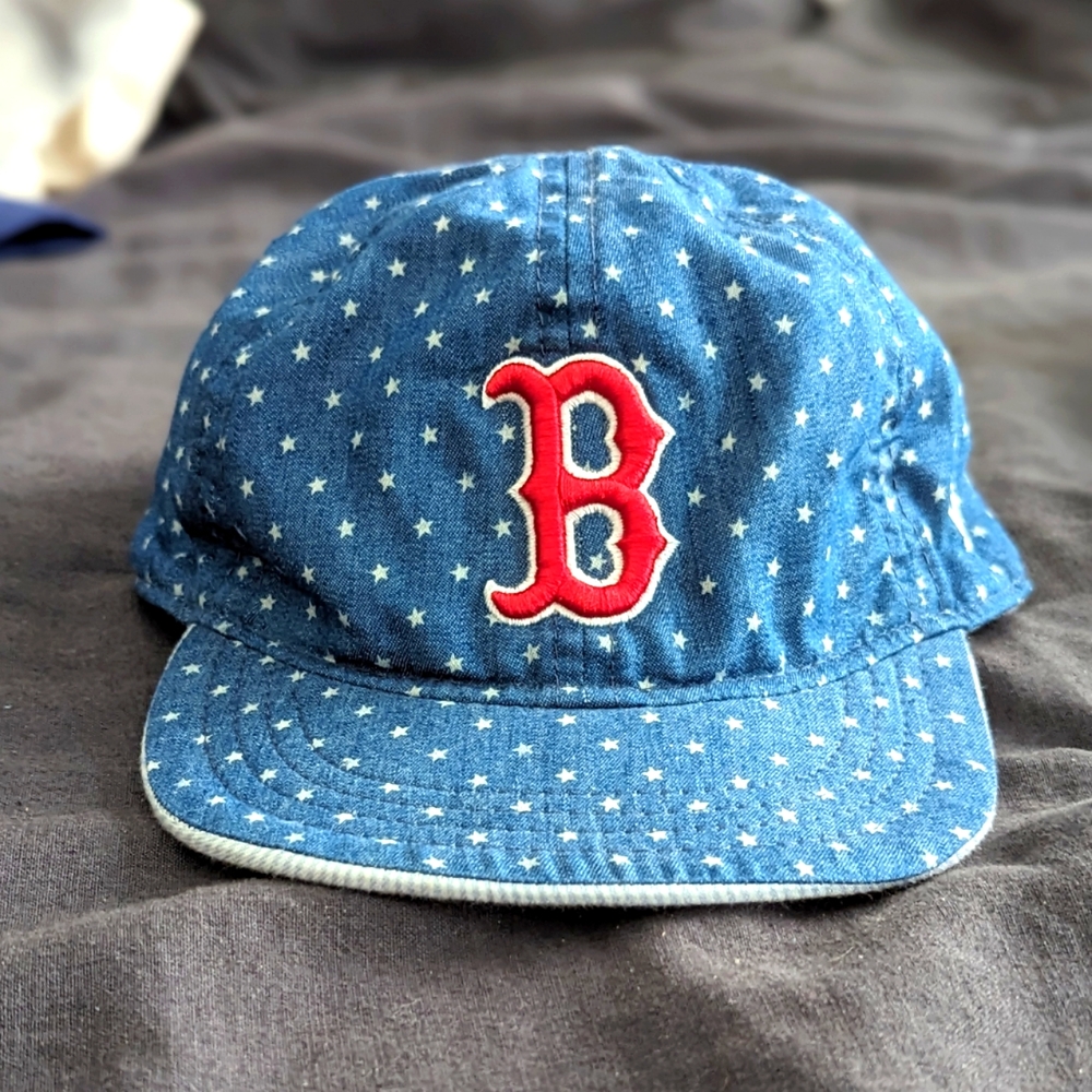 Toddler Boston Red Sox New Era Denim Flip 9TWENTY Reversible Adjustable Hat